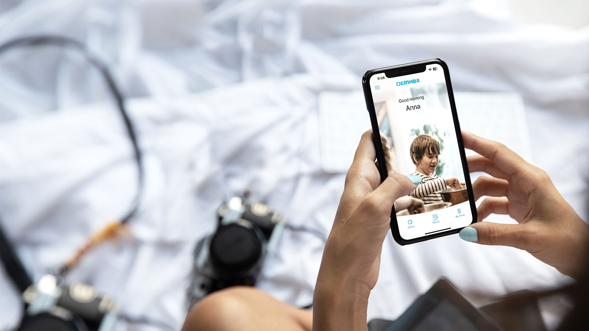 GMHBA member using the mobile app