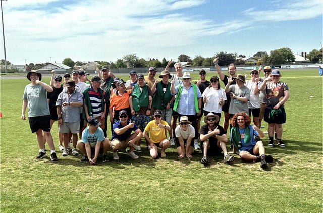 GenU participants and GMHBA staff playing sport